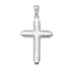 14K White Gold Solid Cross Pendant
