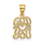 14K GOD HEARTS YOU Charm