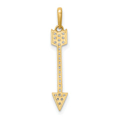 14K Arrow CZ Pendant