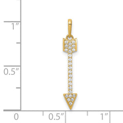 14K Arrow CZ Pendant