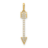 14K Arrow CZ Pendant