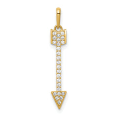 14K Arrow CZ Pendant