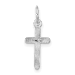 14k White Gold Cross Pendant