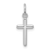 14k White Gold Cross Pendant