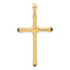 14K Polished with Black Onyx Cross Pendant