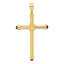 Black Onyx Cross Pendant in 14K Yellow Gold, 50mm Textured - Sophia Jewelers
