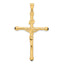 14K Polished Crucifix with Onyx Tips Pendant
