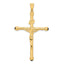 Crucifix Pendant in 14K Yellow Gold with Onyx Tips, 54mm - Sophia Jewelers