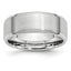 Brushed and Polished Beveled Edge Cobalt Wedding Band 8mm