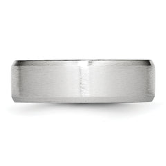 Chisel Cobalt Beveled Edge Satin 7mm Band