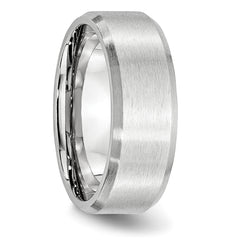 Chisel Cobalt Beveled Edge Satin 8mm Band