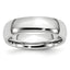 Polished Half-Round Cobalt Wedding Band 6mm