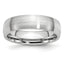 Brushed Sterling Silver Inlay Cobalt Wedding Band 6mm