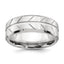 Brushed and Polished Beveled Edge Cobalt Wedding Band 8mm sizes 7 through 13 in full and half