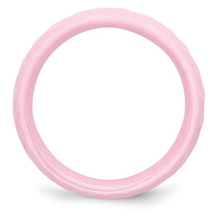 Chisel Ceramic Pink Faceted 6mm Polished Band
