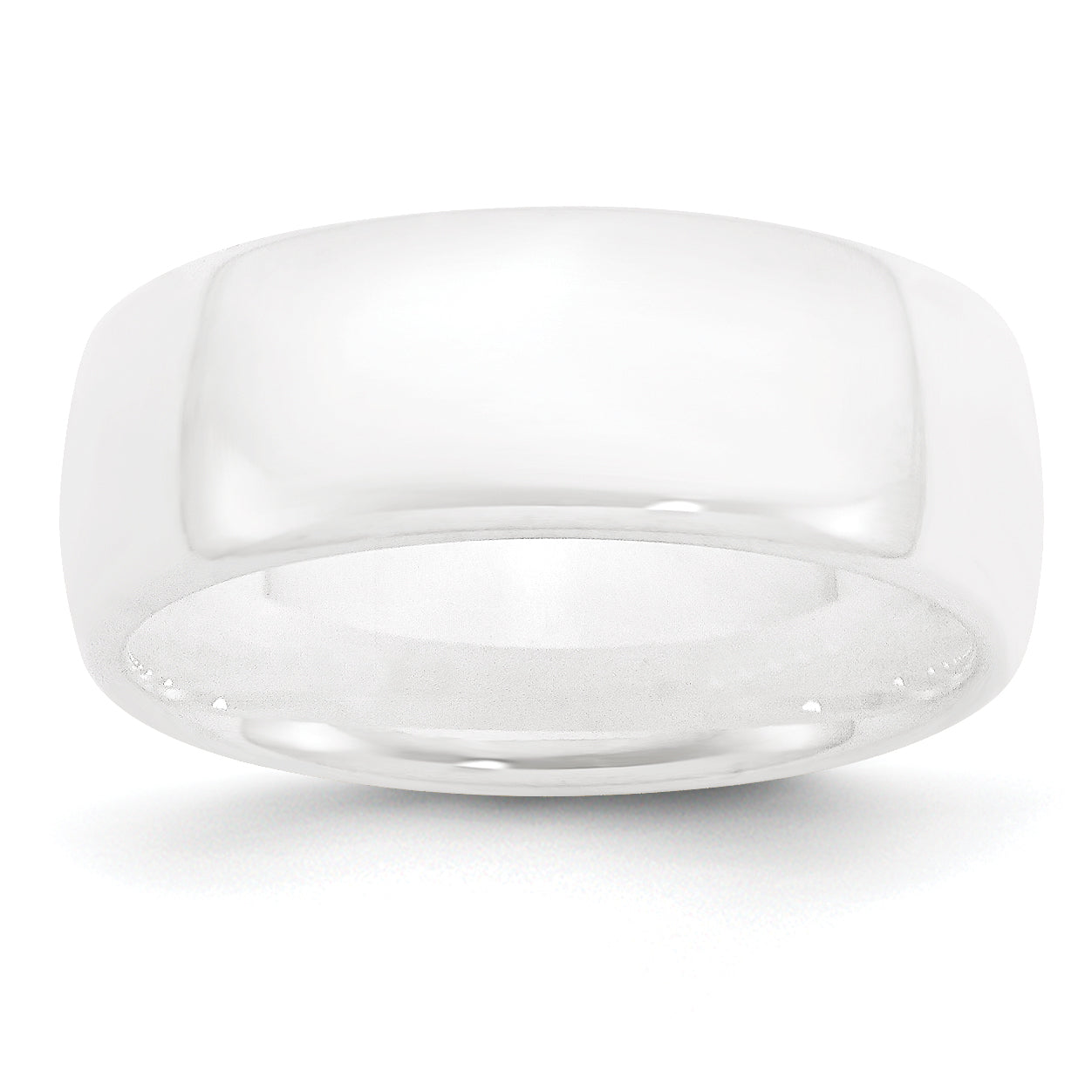 Chisel Ceramic White 8mm Polished Band