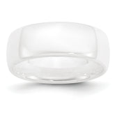 Chisel Ceramic White 8mm Polished Band