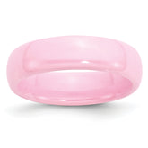 Chisel Ceramic Pink 6mm Polished Band