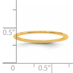 14KY 1mm Standard Comfort Fit Band Size 14