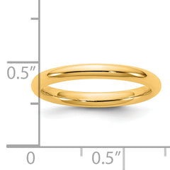 14KY 2.5mm Standard Comfort Fit Band Size 14