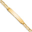 14k Polished Solid Chain/Solid Plate Anchor Link 34x7mm Plate 7 inch ID Bracelet - Sophia Jewelers