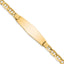 14k Polished Solid Chain/Solid Plate Anchor Link Soft Diamond Shape 33x9.8mm Plate 7 inch ID Bracelet - Sophia Jewelers