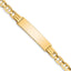 Openwork Chain Link Plate ID Bracelet in 14K Yellow Gold, 8 Inch - Sophia Jewelers
