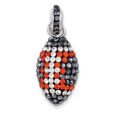 Sterling Silver Football Pendant with Swarovski Crystals Sophisticated Sports Charm
