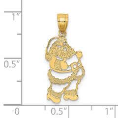 14k Polished Santa Charm