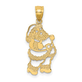 14k Polished Santa Charm