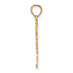 14k Polished Christmas Stocking Charm