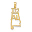 14k Solid Alabama State Pendant
