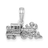 14K White Gold 3-D Miniature Train Charm