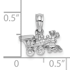 14K White Gold 3-D Miniature Train Charm