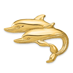 14k Double Dolphins Slide