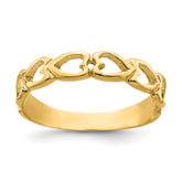 14k Open Hearts Baby Ring
