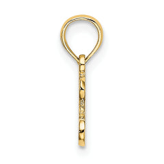 14K Polished / Textured I LOVE GOLD Charm