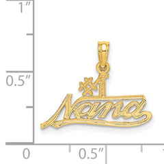 14K #1 NANA Script Charm