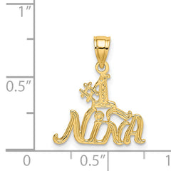 14K #1 NINA Charm