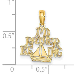 14K I'D RATHER BE SAILING Charm