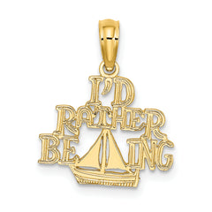 14K I'D RATHER BE SAILING Charm