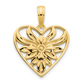 14ky Fancy Heart Pendant