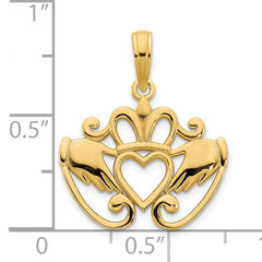 14k Fancy Claddagh Pendant