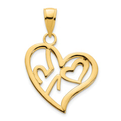 14k #15 Heart Pendant
