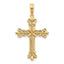 Fancy Cross Pendant in 14K Yellow Gold, 32mm Textured - Sophia Jewelers