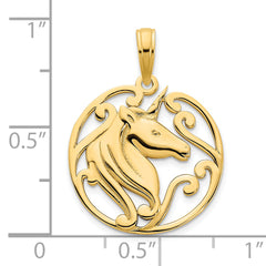 14k Unicorn Pendant