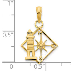 14k Lighthouse Compass Pendant