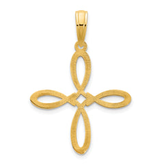 14k Fancy Cross Pendant