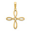 Celtic Knot Cross Pendant in 14K Yellow Gold, 21mm - Sophia Jewelers