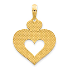 14ky Cut Out Heart Pendant
